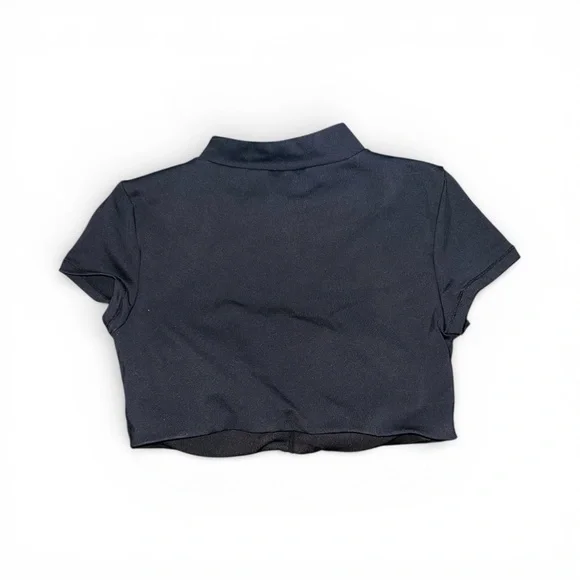 OAK + FORT MOCKNECK SWIM TOP Women’s Large black - Picture 5 of 5